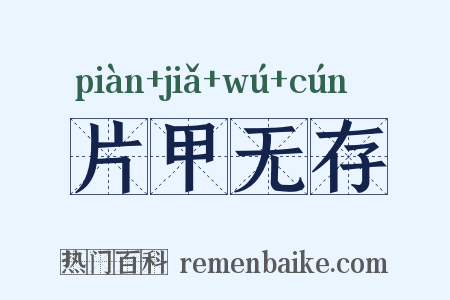 片甲无存是什么意思的图片